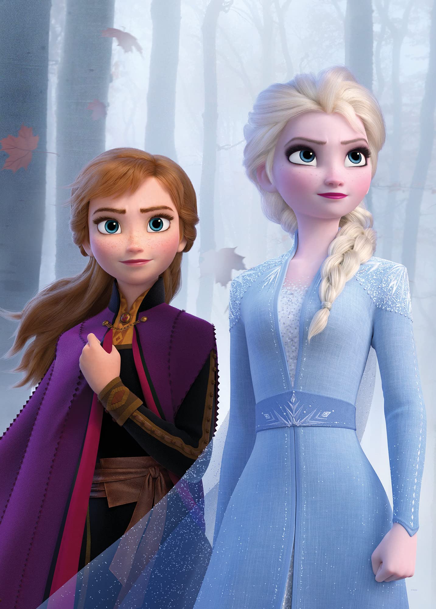 Komar Frozen Sisters in the Wood - Size: 50 x 70 cm Wall Picture Poster Art Print (without frame) Disney