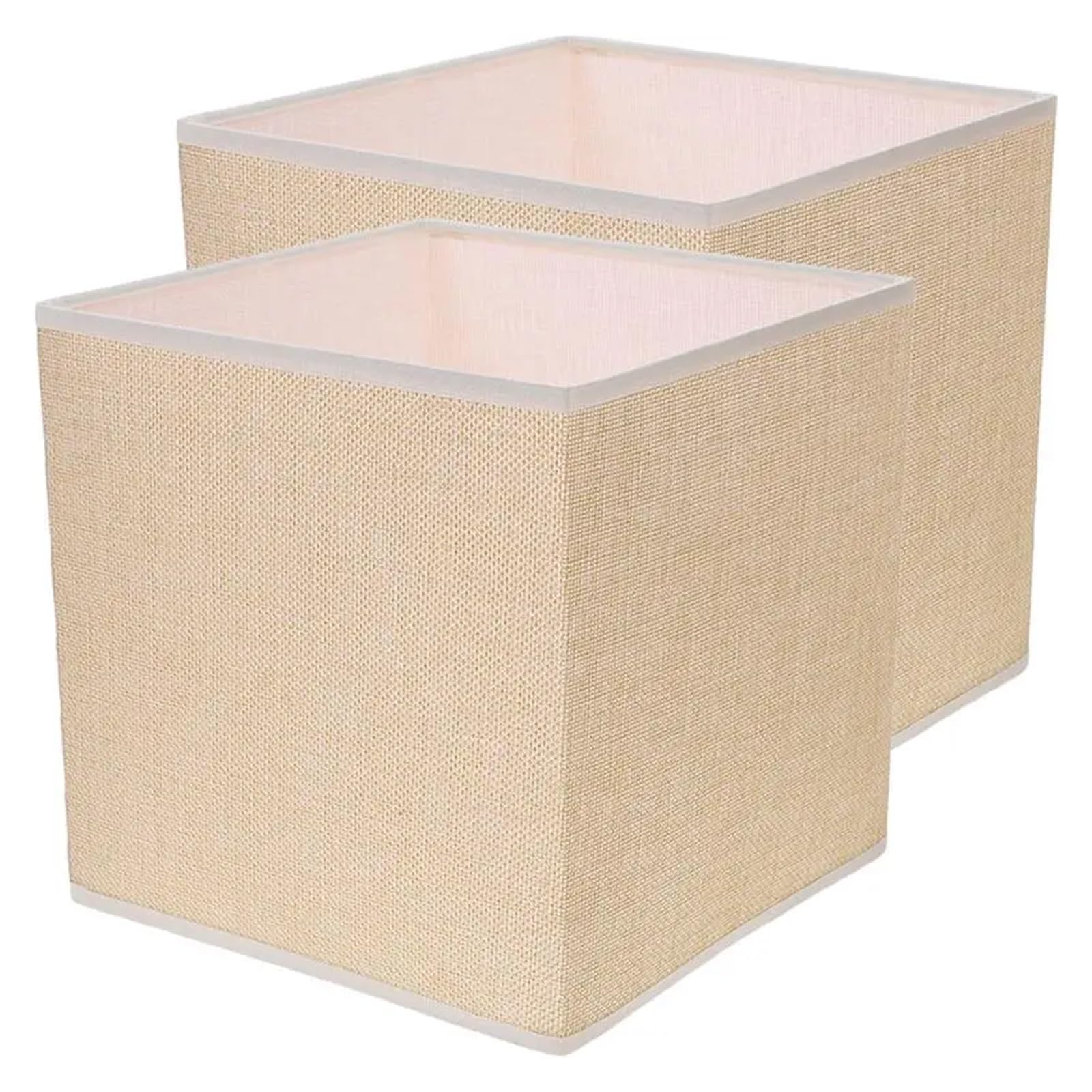 HKYBCF Lamp Shade Household Lampshade Light Bulb Linen Cover Table Lamp Shade Ceiling for Bedroom(Beige)