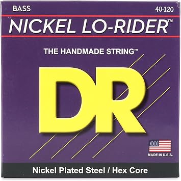 DR Strings Nickel Lo-Rider Electric Bass Guitar Strings - .040-.120 Light