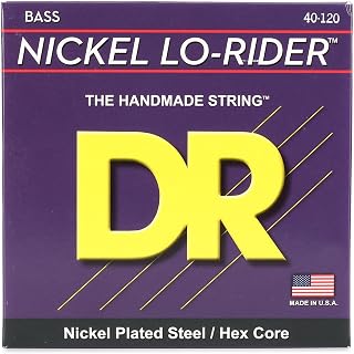 DR Strings Nickel Lo-Rider Electric Bass Guitar Strings - .040-.120 Light
