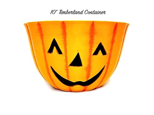 Miniatura 3 de Cesta de regalo de calabaza de Halloween Timberland de 10 pulgadas con dulces de Halloween, chocolates y aperitivos de primera calidad. Cesta de