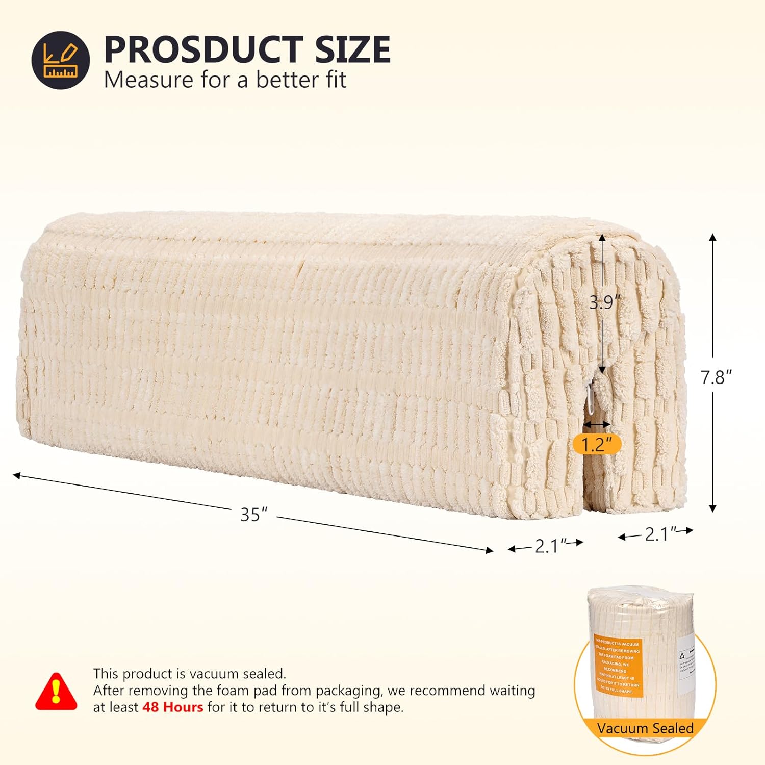 Universal Bed Rail Bumpers Protetor Guard - Anti-Collision Memory Foam Padding, Bed Guard Rail - Enhanced Fall Protection, Easy Installation Universal Fit (3ft, Beige)