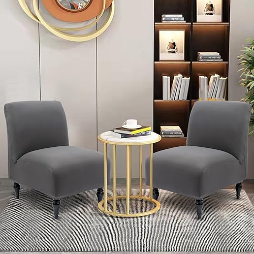 Miniatura 4 de Liykimt Funda para silla sin brazos, tela extraíble elástica de elastano extraíble para silla sin brazos, fundas protectoras de muebles para sala de