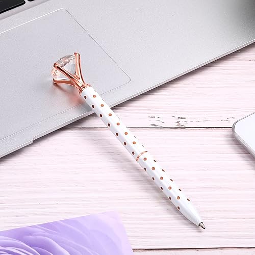 Miniatura 10 de 50 bolígrafos de diamantes de metal de cristal con tinta negra bonitos bolígrafos brillantes hermosos bolígrafos de boda para oficina y escuela