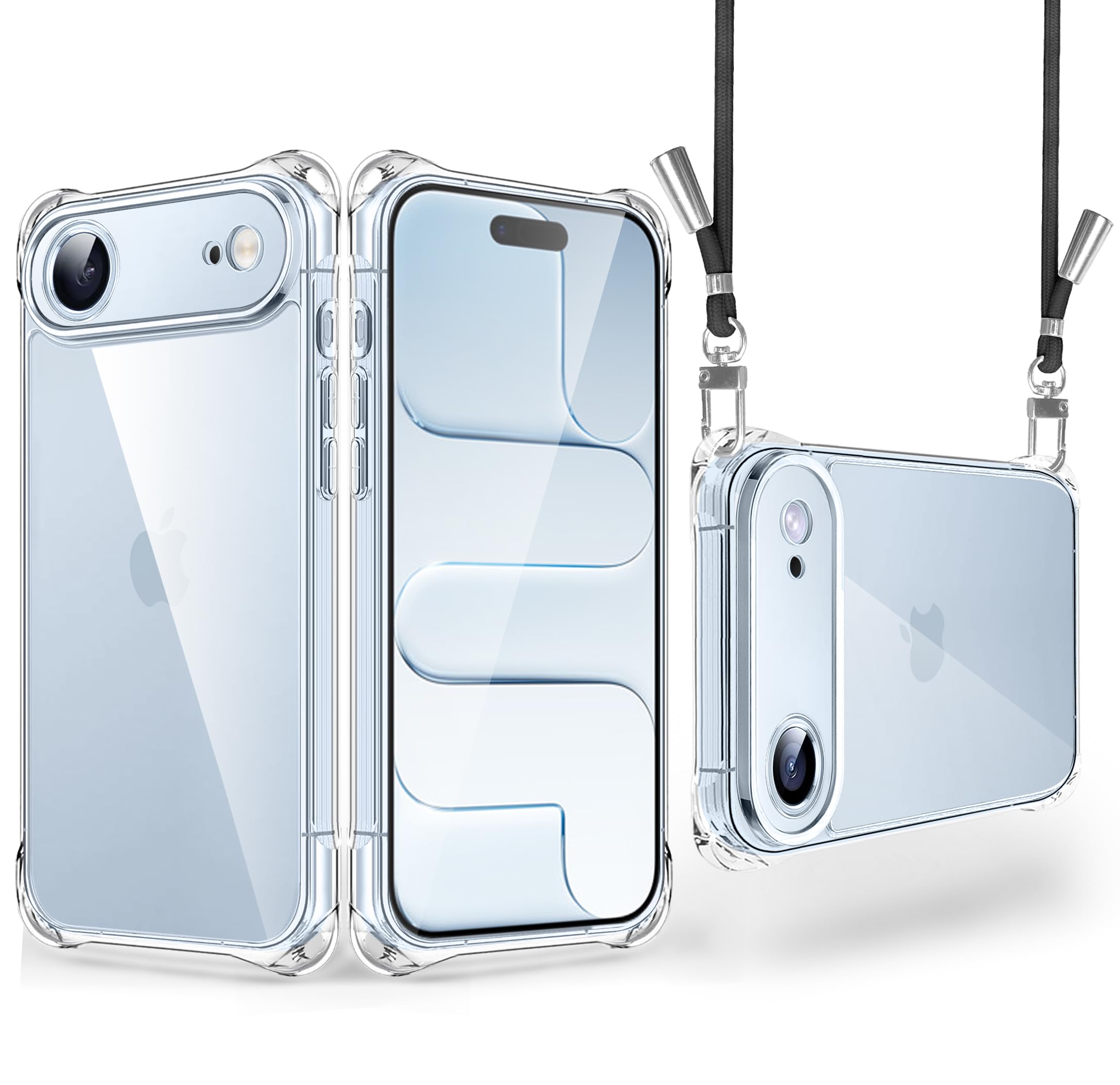 Apple iPhone 17Air 256 限定ケース付き Amazon.co.jp: iPhone 17 Air 用 ケース クリア ショルダー 調節可能