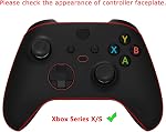 EXtremeRate PlayVital noir 3D Frappés Edition Peau anti-dérapante en silicone pour Xbox Series Contrôleur X/S, protecteur de boîtier en caoutchouc souple pour contrôleur sans fil Xbox Core 6 Capuchons de poignée de pouce noir