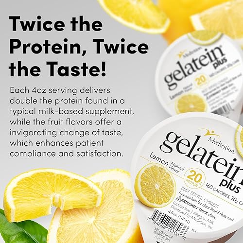 Miniatura 6 de Gelateína ProSource Plus Limón 0.71 oz de proteína. Ideal para dietas líquidas claras, dificultades para tragar, diálisis y oncología. Gran