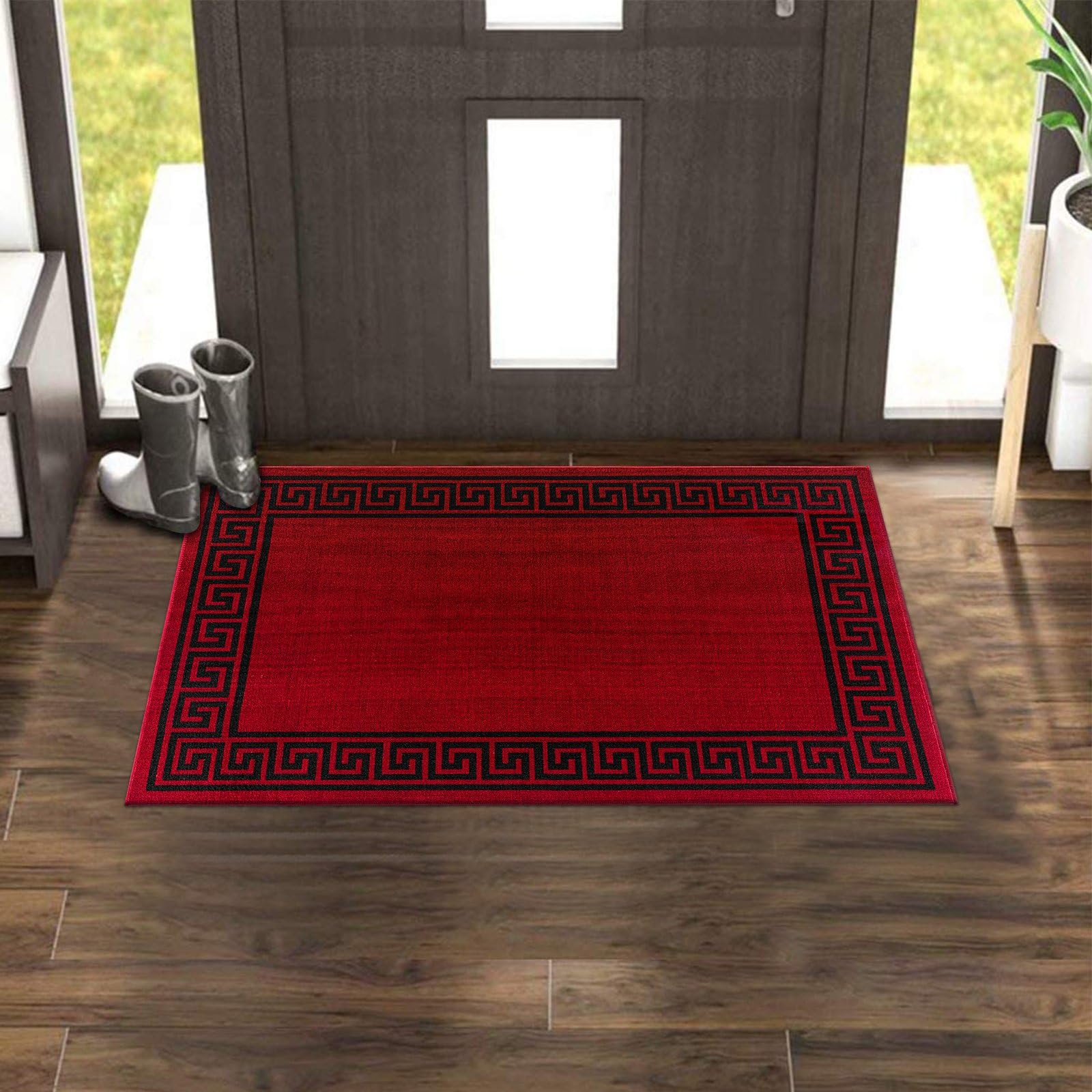 renoazul® Carpet Runners for Hallways Non-Slip Long & Wide Heavy-Duty Plain | 80 x 300 cm Super Absorbent Indoor Stair Carpet and Kitchen Anti-slip Floor Mats - Greeky Rug - Grey & Black — view 51