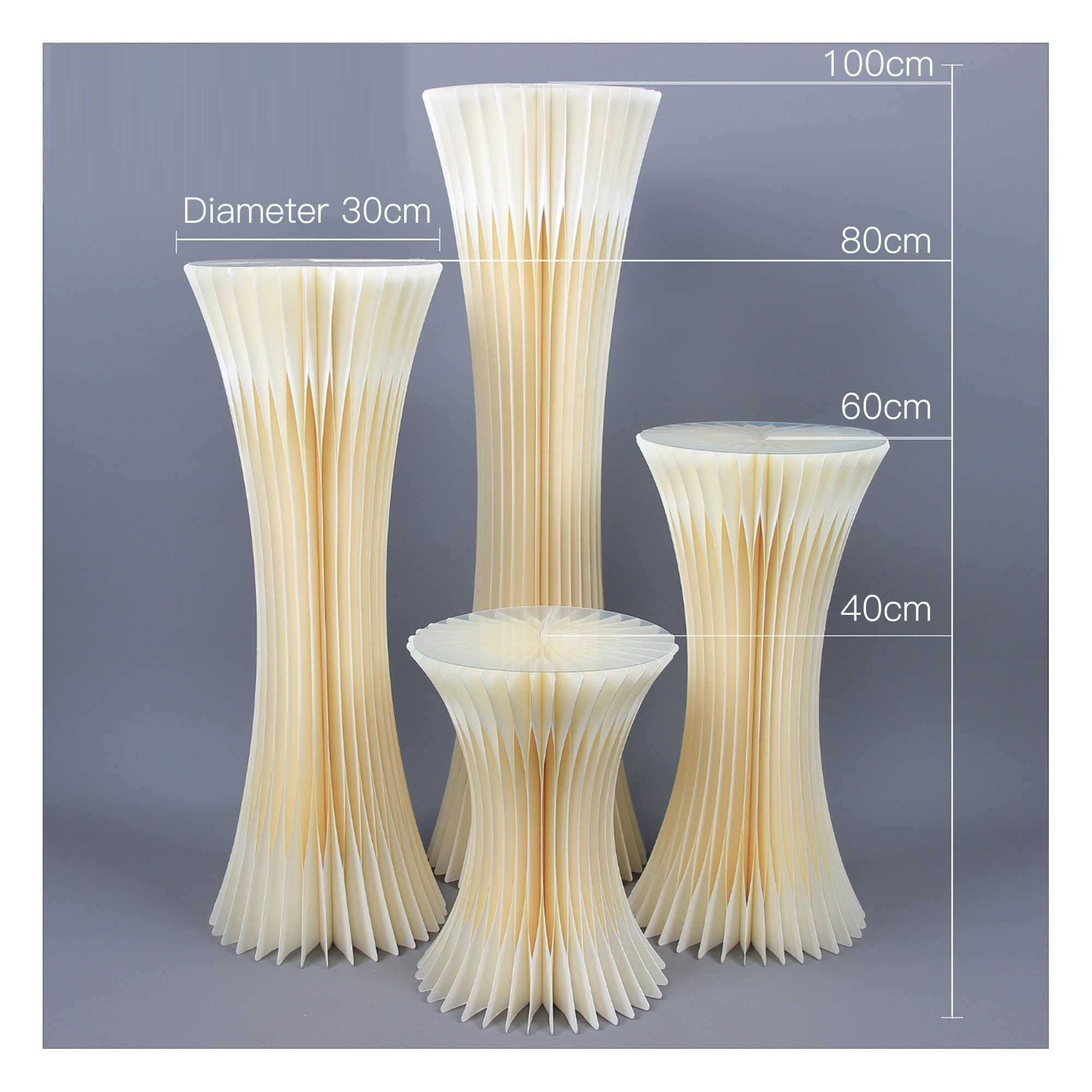 HPDTZ Lot De 3 Supports De Fleurs En Carton Cylindrique - Décoration De