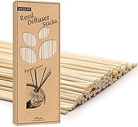 VFULIE 100 Pack 10 Inch Natural Rattan Reed Diffuser Sticks - Premium Essential Oil Aroma Reeds for Lasting Home Fragrance