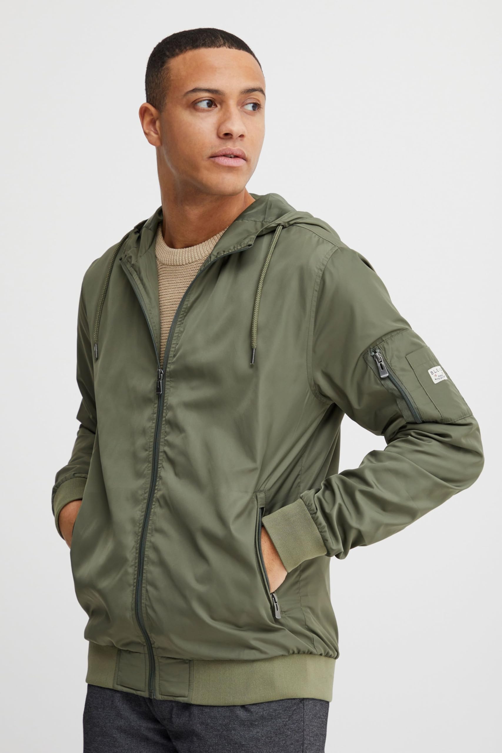 BLEND Razy Chaqueta De Entretiempo Abrigo para Hombre con Capucha