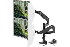 PUTORSEN 17-49 inch Premium Aluminum Heavy Duty Dual Monitor Arm for Ultrawide Screens
