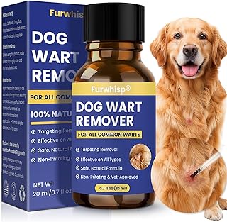 Dog Wart Remover with Built-in Brush, Fast Acting Natural Formula for Wart & Skin Tag Removal in Dogs, Scar-Free & Prevents Recurrence (0.7 fl.oz)