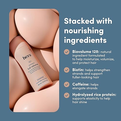 Miniatura 4 de Hers - Champú de volumen completo de 2 unidades, champú voluminizador para mujer, cedro suave y citrón, champú natural para mujer, añade volumen,