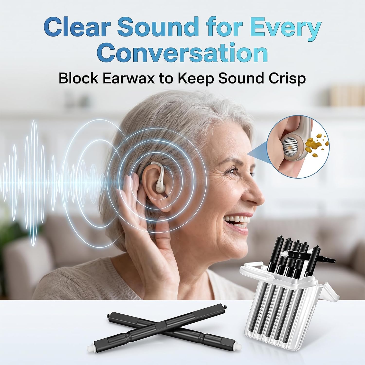 Hearing Aid Wax Guard Filters (4-Pack, 32 Filters) for Hearing Aid