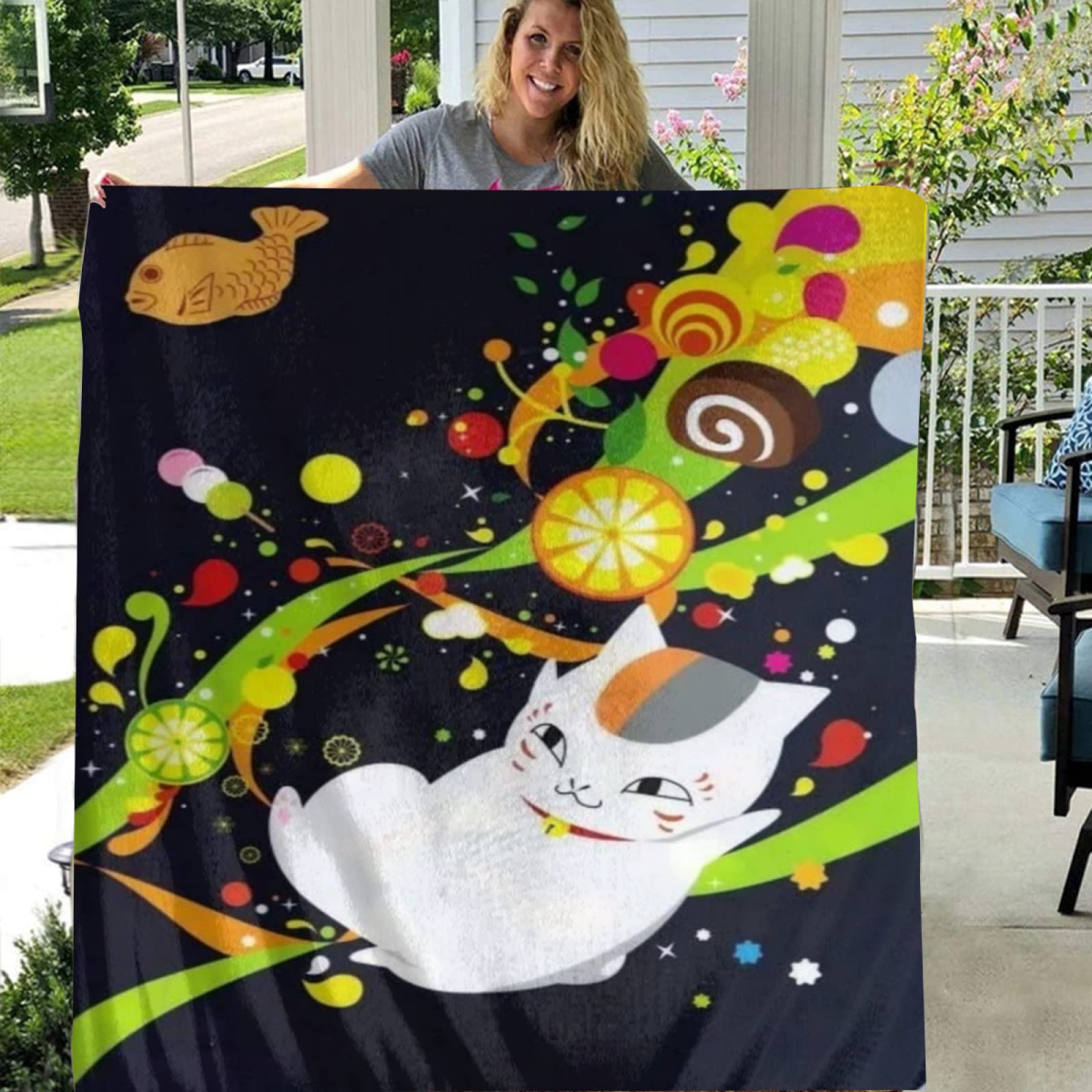 夏目友人帳 ニャンコ先生 斑 タオルケット 敷きパッド シングル 新品