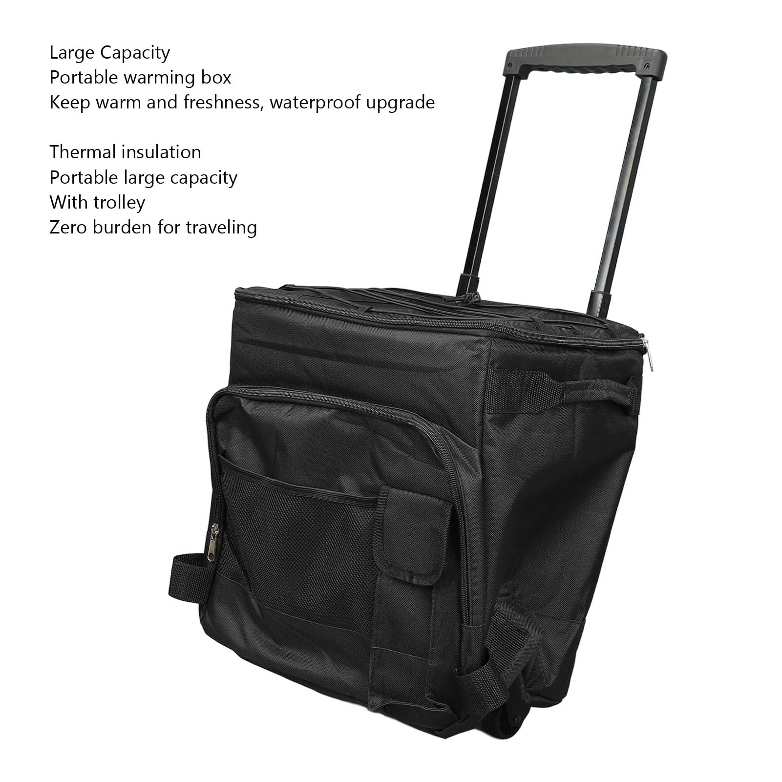Hztyyier Borsa Frigo Pieghevole Pieghevole con Borsa Termica per Alimenti da 43 Litri Carrello Intelligente per Campeggio Piscina da Spiaggia Borsa Frigo a Prova di Perdite con Ruote