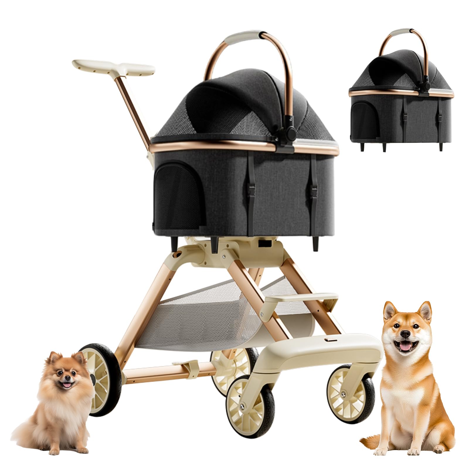 ペットカート 分離型 取り外し可能 4輪 犬 カート 多頭 小型犬 中型犬 Amazon.co.jp: CozyMeow ペットカート 分離型 取り外し可能 4輪 犬