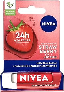 Strawberry Shine Lip Balm 4.8gm | With Vit C, E & Shea Butter| Red Tint