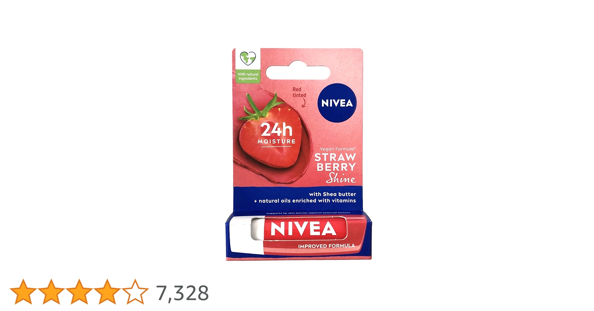 Amazon.co.jp: ニベアリップケアフルーティーシャインイチゴ、4.8g