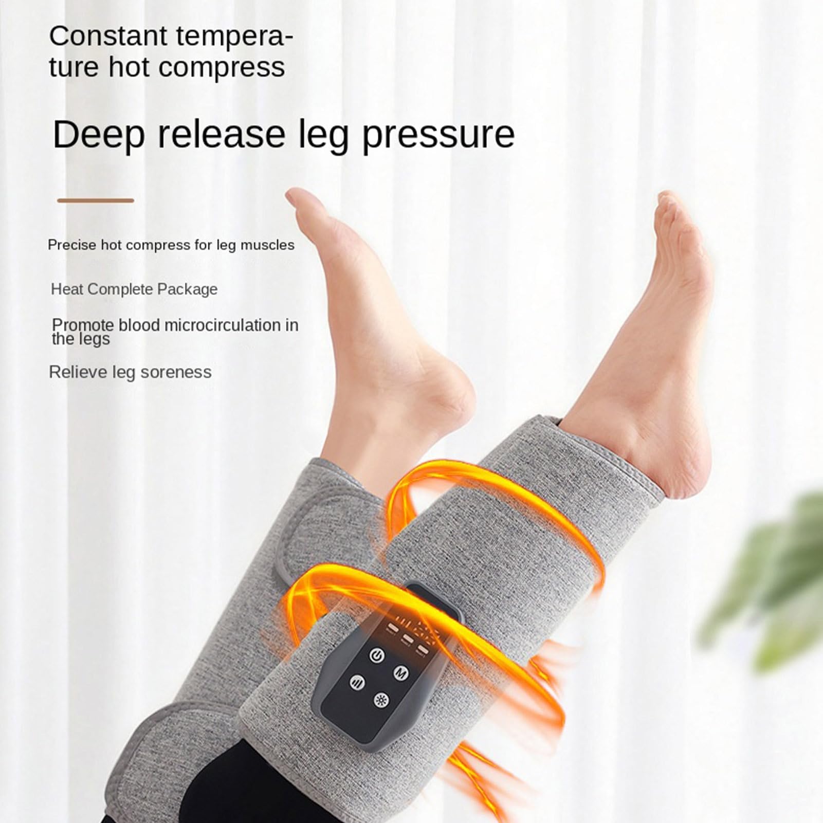 Masajeador de Pantorrillas, Recargable Dispositivo de Masaje de Piernas, 3 Intensidades para Piernas Cansadas y Doloridas Muscular, Relajación Muscular, Regalo para Deportistas y Familias