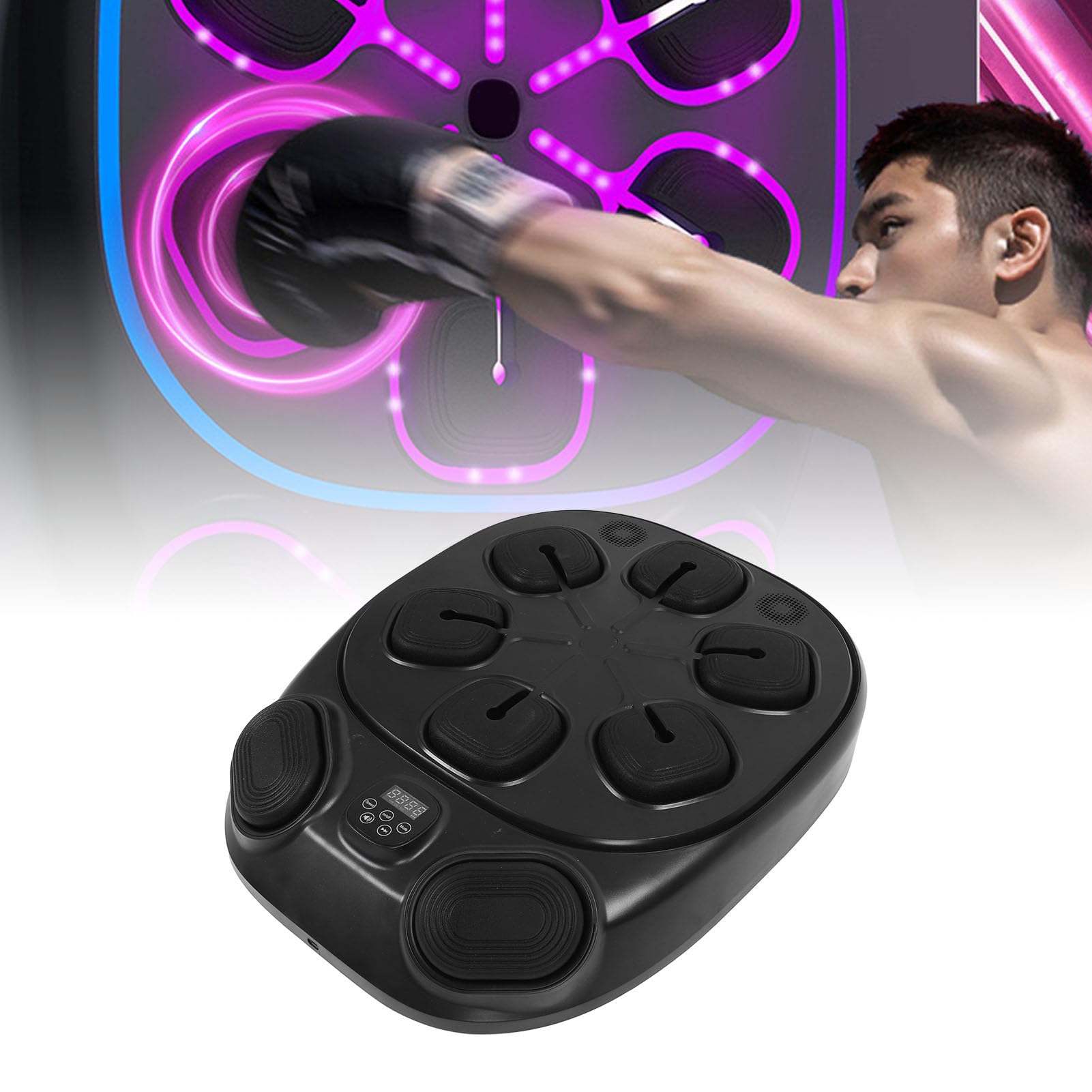 Punching Machine, Entrenador de Boxeo Montado en la Pared Inteligente con Modos de Música y Objetivo Electrónico para Adultos de Gimnasio en Casa