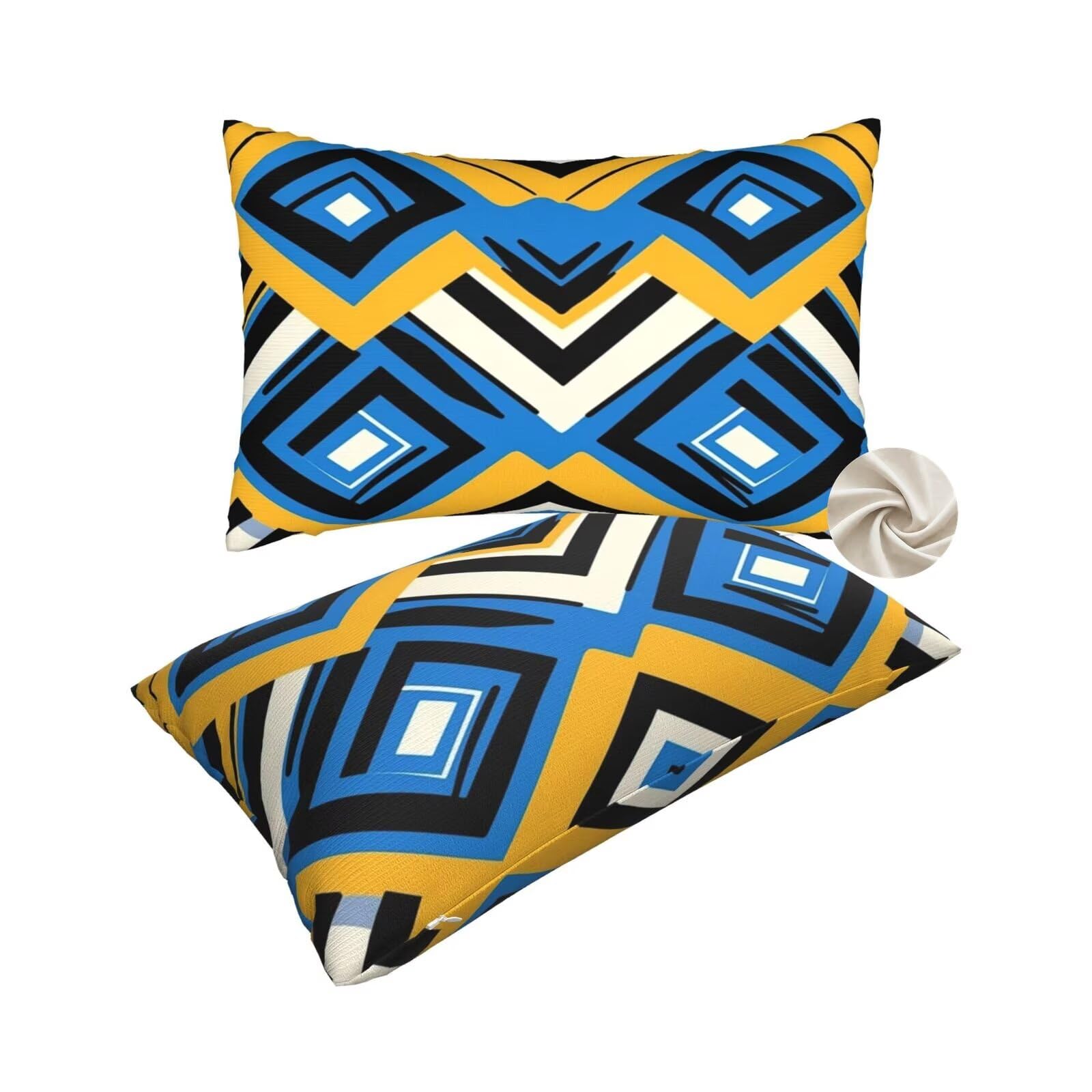 Housses de coussin 60x90 cm lot de 2 style résumé pour décoration de canapé