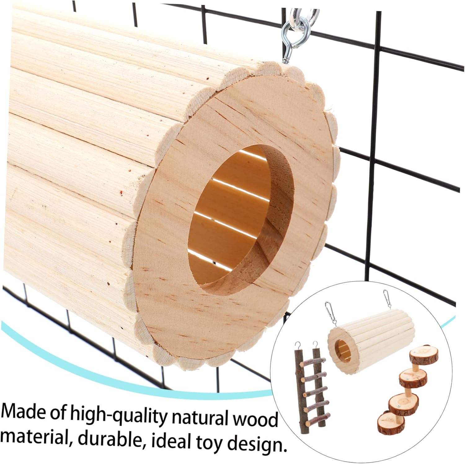 BESPORTBLE 3pcs Hamster Toy Set Hideout Tunnel Trunk for Pets Easy to Install for Squirrels Guinea Pigs and Dwarf Hamsters Fun Activity and Sharpening Toy