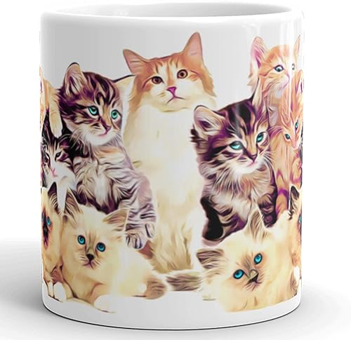 Miniatura 3 de Bonita taza de cerámica para gatos, regalo de taza de café, gran regalo para amantes de los gatos, gatos, mamá, papá, jefe, compañero de trabajo y