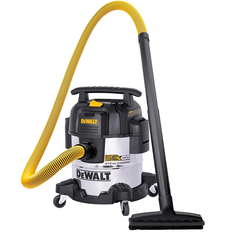 Aspirador de Pó e Líquidos DEWALT STEALTHSONIC DXV05S-QTB, 5 galões (18,9 L), 4 HP