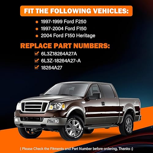 Miniatura 22 de Cable de pestillo de puerta trasera para Ford E150 E250 E350 E450 Van 1992-2014 Lado trasero izquierdo del conductor Pestillo de puerta superior e