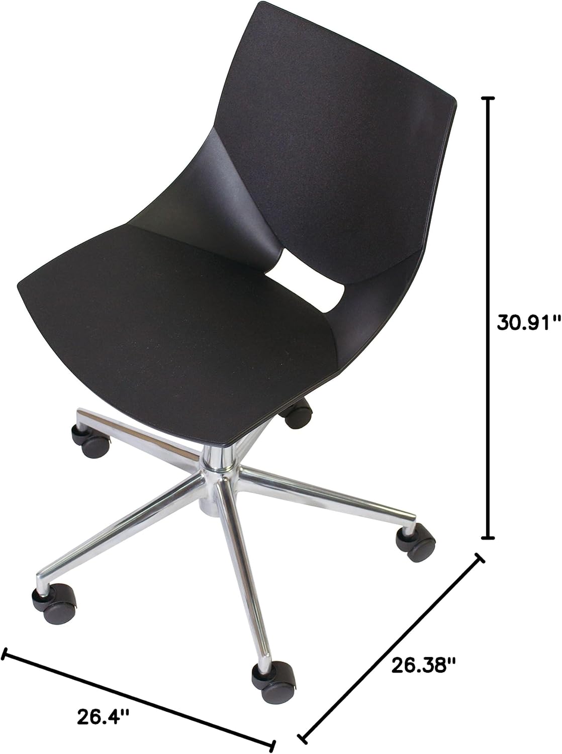 コレクションリビング Cosca Swivels X Rolling Chair Black