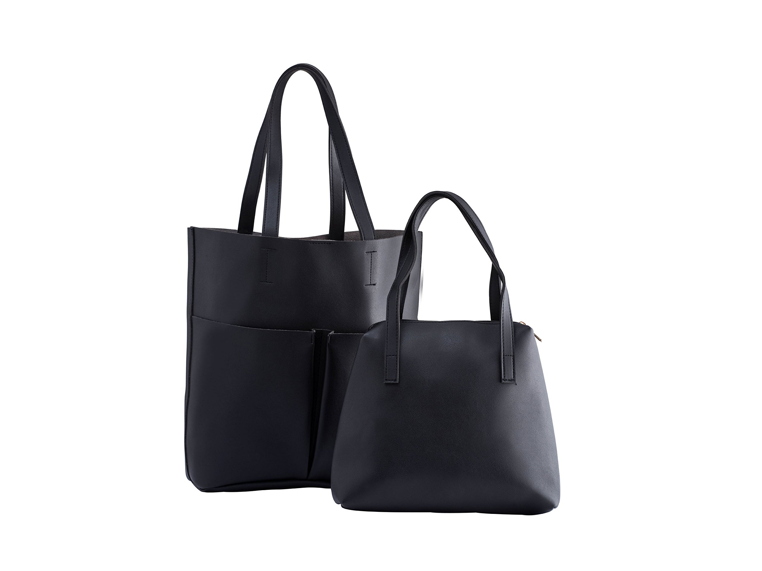 LEGAL BRIBE Women Twin Pocket Classic Tote Bag Combo Of 2 (Black) (B0BKW5LPJP) Amazon Price History, Amazon Price Tracker