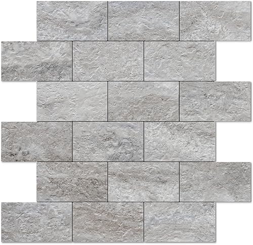 DICOFUN 1 hoja de azulejos de pared para salpicaduras, 12 x 12 pulgadas de grosor de PVC para salpicaduras de cocina