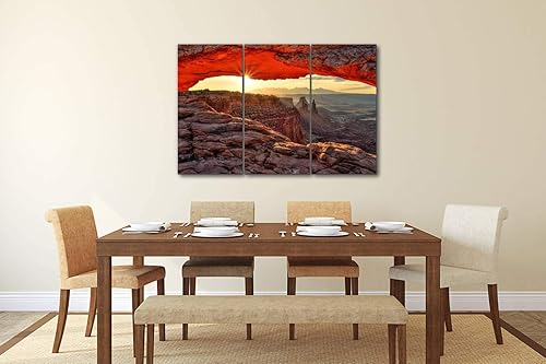 Miniatura 3 de Mesa Arch at Sunrise, Parque Nacional Canyonlands, Utah, impresión en lienzo, arte de pared, fotografía moderna, decoración del hogar, patrón único