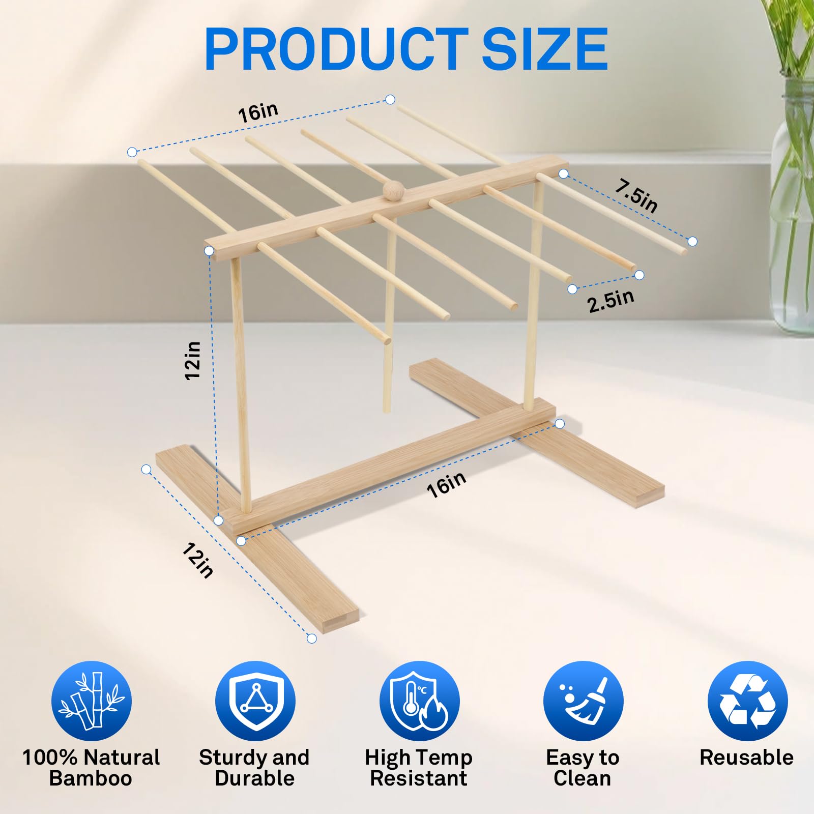 Pasta Drying Rack Collapsible?Household Spaghetti Noodle Dryer Stand?Special Suspension Design for Large Storage