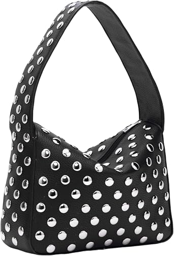 Studded Purses Y2k Shoulder Bag 90s Punk Women Small Shouder Purse Vegan Leather Designer Handbags Streetwear 2000s