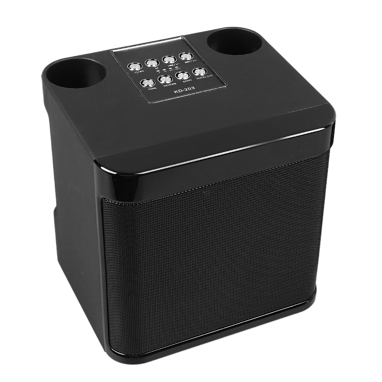 Wakects Altoparlante Karaoke Portatile con 2 Microfoni, Mini Macchina Karaoke con Subwoofer Integrato per Feste in Casa e Campeggio