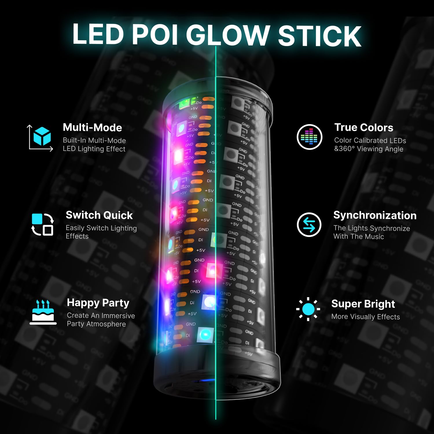 Set LED POI (nero)