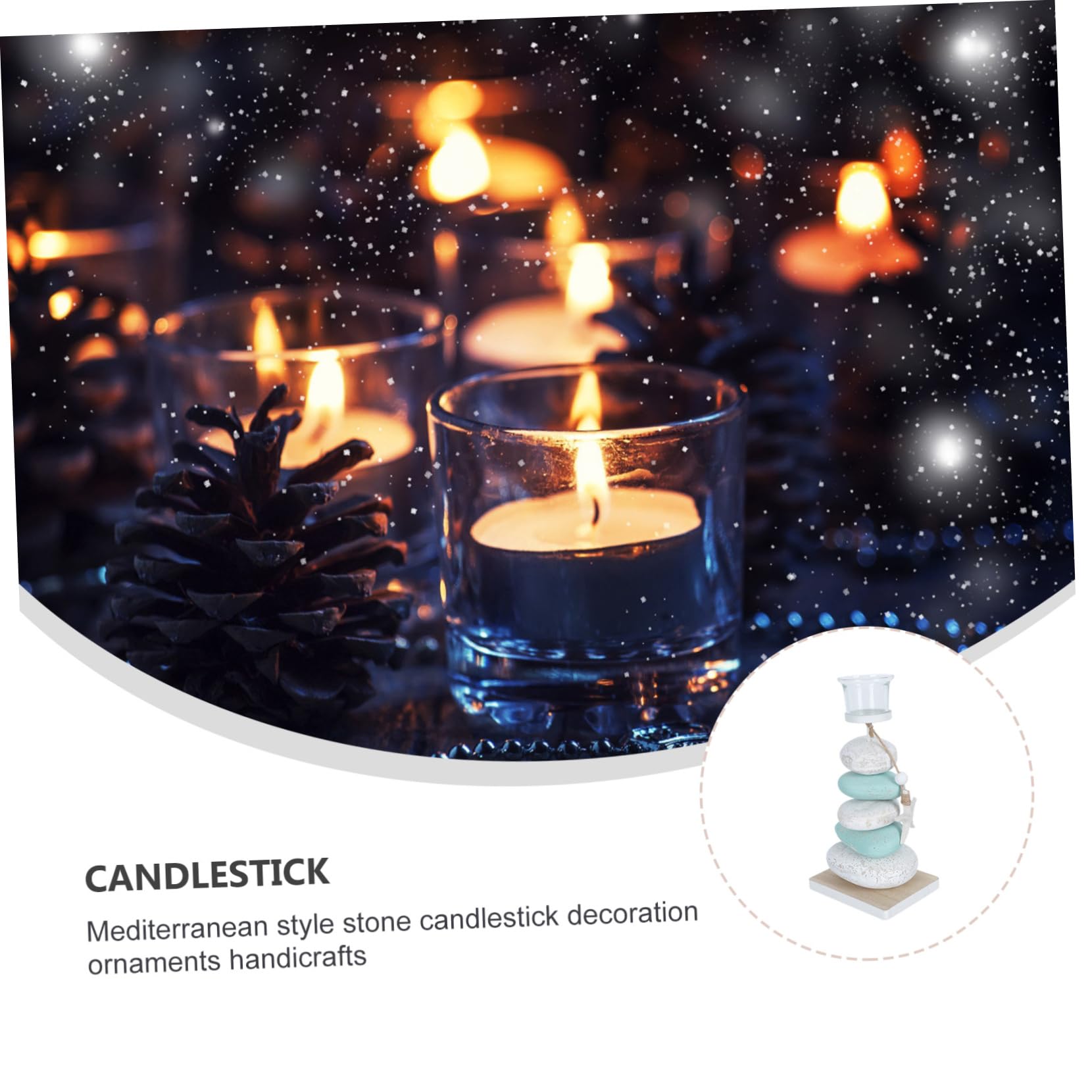 Mediterraner Steinkerzenhalter Deko Elegante Tischdeko Für Wohnräume Langlebig Und Vielseitig Kombinierbar Für Stilvolle Anlässe Geschenk