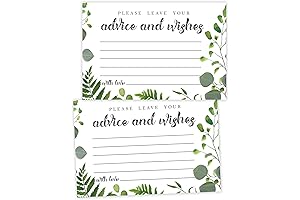 Wedding Advice and Wishes Cards: Guest Book Alternative, Bridal Shower Games, 50...