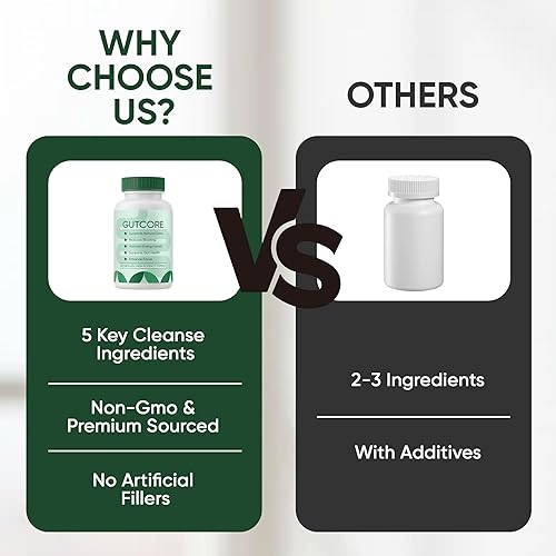 Miniatura 5 de Cápsula de drenaje intestinal de máxima potencia, con inulina, hinojo, corteza de olmo resbaladizo, melena de león, cápsulas de limpieza para la