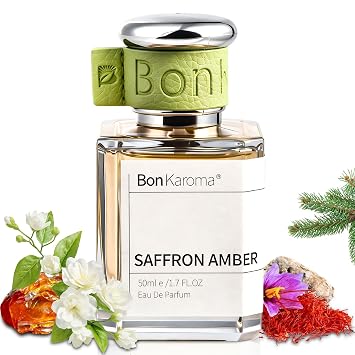 Saffron Amber, Eau de Parfum for Women and men, Woody Oriental Notes, Long-Lasting unisex Perfume Spray. Elegant with Saffron, Amberwood & Musk, 1.7oz. Perfect for Evening Wear & Parties.