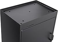 Vista 5 de Steel Freestanding Floor Lockable Drop Slot Mail Box with Parcel Compartment, Black