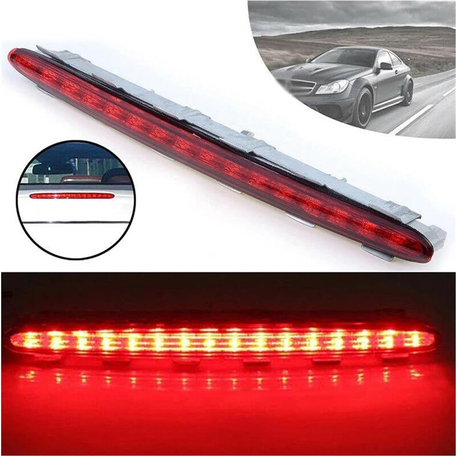 High Level Brake Light Car Rear Tail High Lever Third Brake Lights LED Red Stop Signal Lamp For Mercedes For Benz CLK Series W209 C209 2002-2009 2098201056 image 4