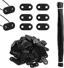 105 Sets Kit de Fixation de Clôture Brise-Vue de Confidentialité en PVC Résistants à Intempéries, Clips de Montage en PVC, avec 105 Attaches de Câble, pour Pelouse Clôtures Jardin (Noir)