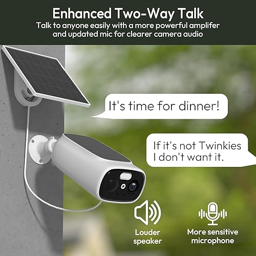 Miniatura 7 de ELECCTV Cámara solar 2K inalámbrica para exteriores, cámaras WiFi de 2.45 Ghz para seguridad del hogar, visión amplia de 130, visión nocturna a