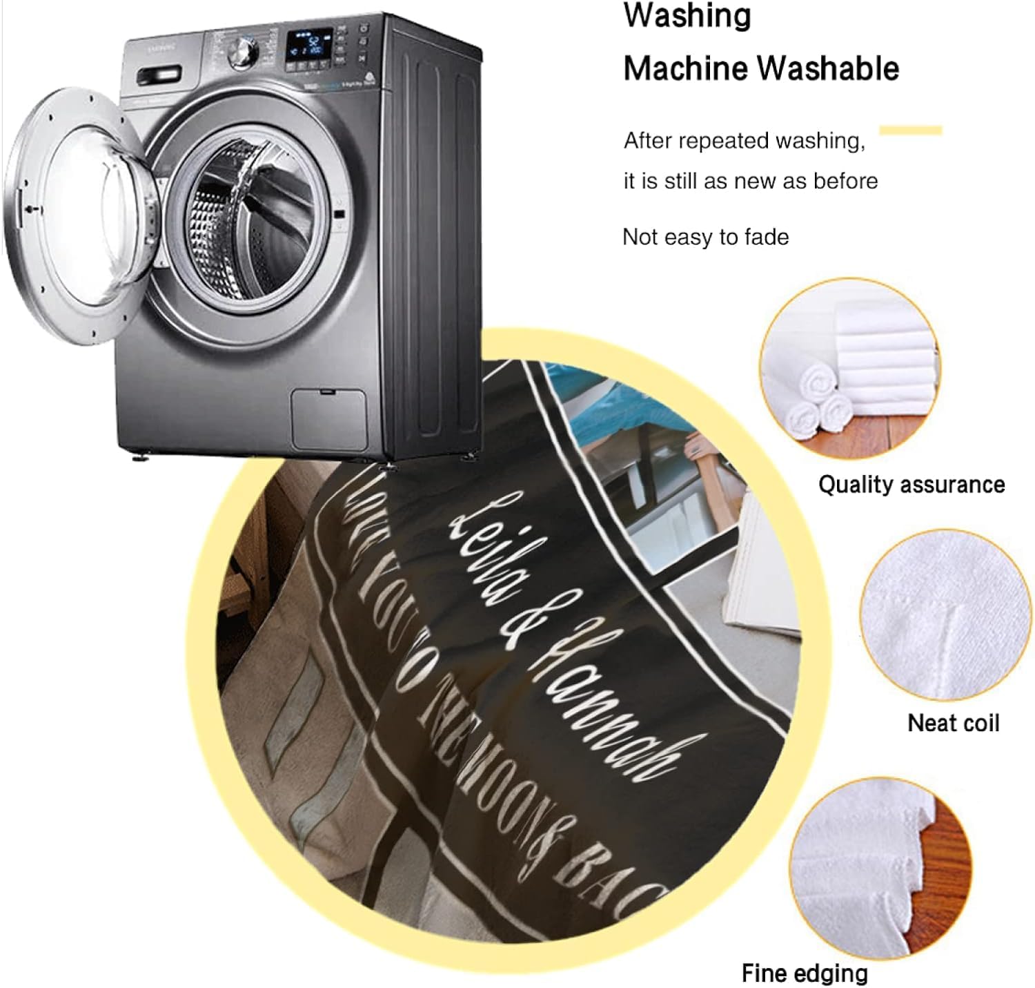 Ship Next Day-Custom Photo Blankets with Text Personalized Picture, Flannel Throw Blanket Gift Customized Mothers Day Birthday for Mom Grandmother Wife-Printed in USA (1 Photo only) - Image 7