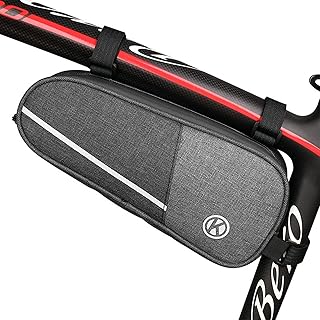 バイクフレームバッグ、防水自転車トライアングルバッグ、フロントフレームインナーチューブ収納バッグ、ロード、マウンテン、バイクライディング用の反射デザインの耐水性サイクリングポーチ Homechen