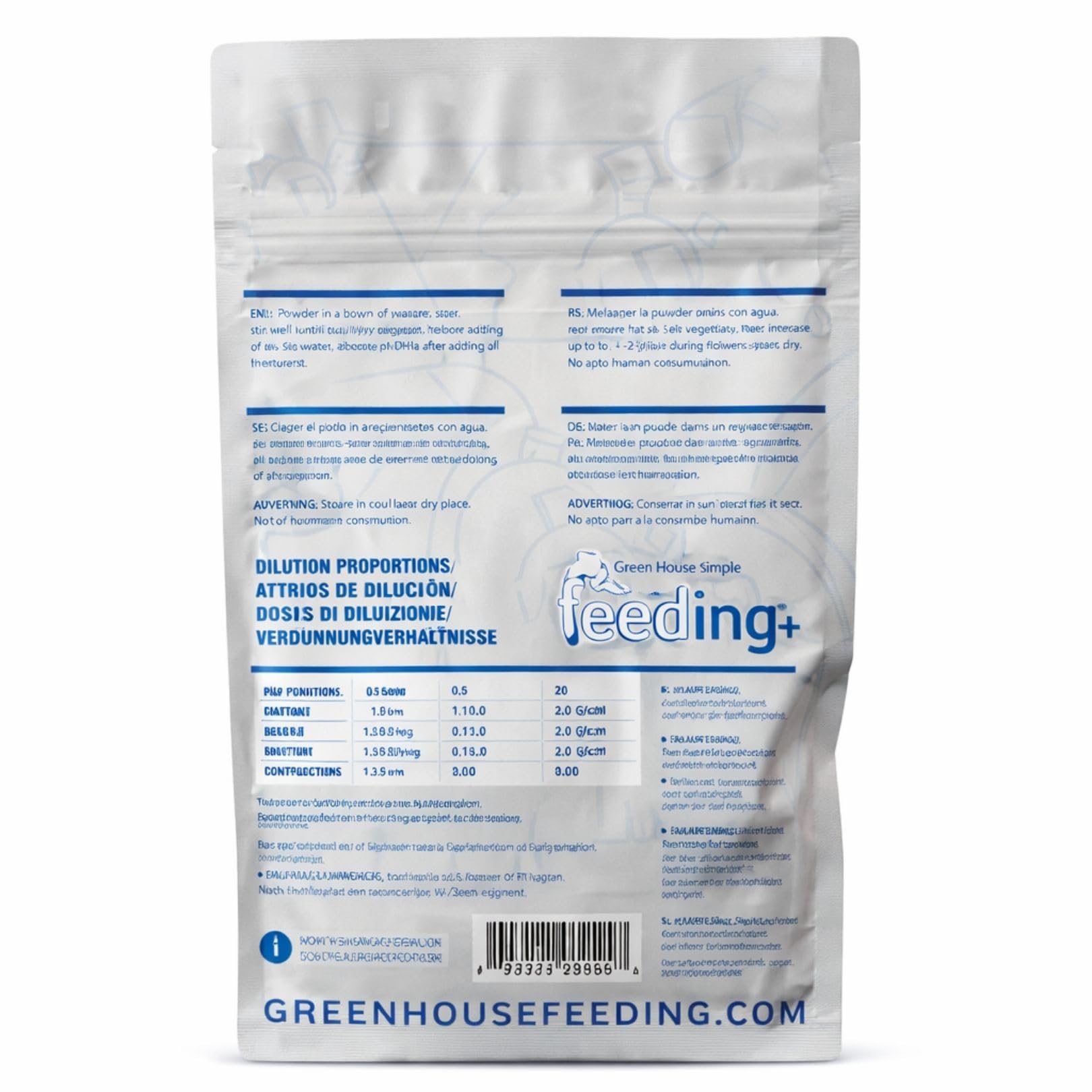 Weedness Green House Feeding Calmag 2,5 Kg - NPK Dünger Grow Anbau Indoor Erde Flüssigdünger Organischer